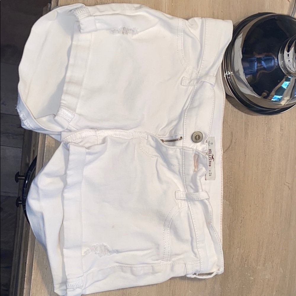 Hollister white shorts